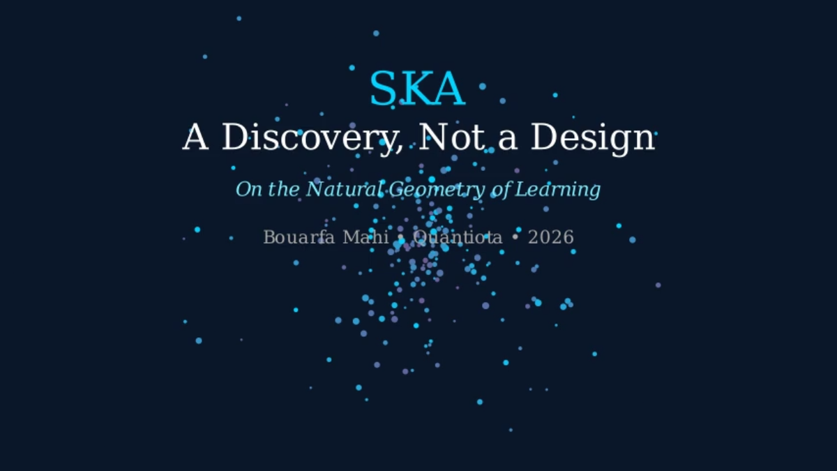 A Discovery Not a Design